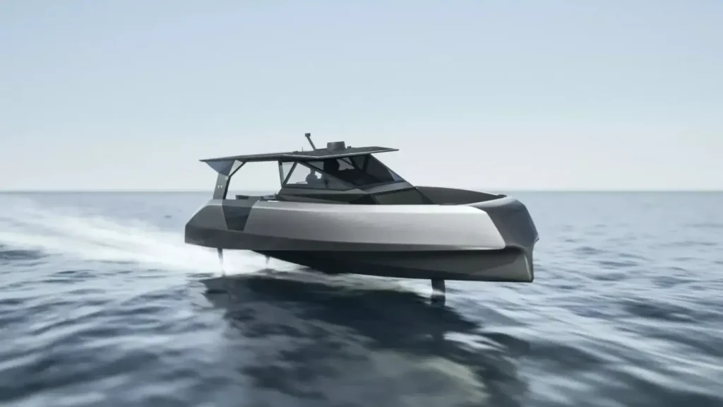Este anúncio inovador de embarcação híbrida entre barco e avião certamente agitará o mundo dos iates de luxo. (Foto divulgação)