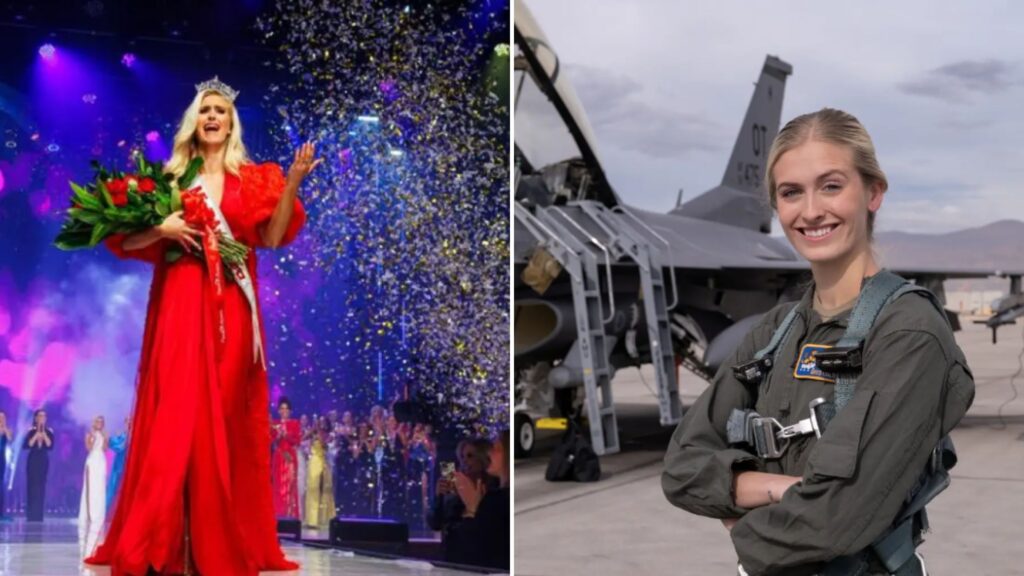 Miss América 2024: Segunda-tenente da Força Aérea Madison Marsh faz história ao ser oficial a vencer o concurso de beleza.