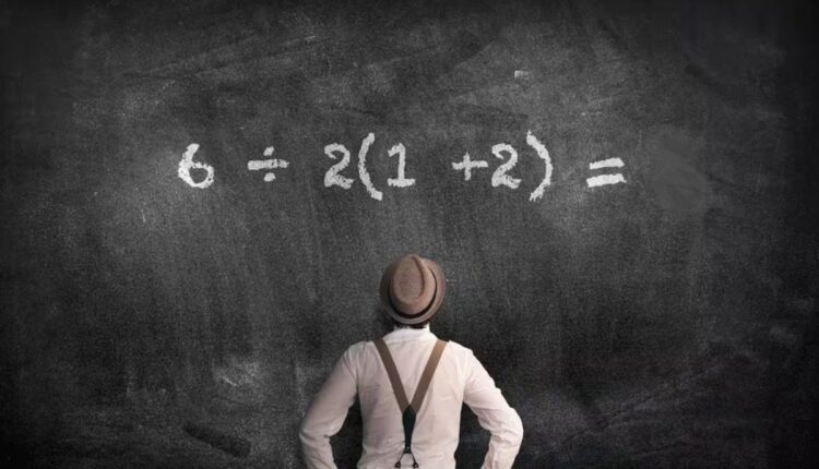 Conta 6 ÷ 2 (1 + 2).