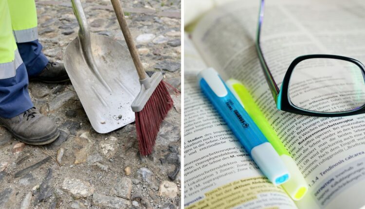 Após passar por uma rotina difícil de trabalho como gari e poucas horas de sono, jovem conquista o sonhado concurso público.