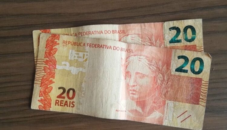 Nota de 20 reais.