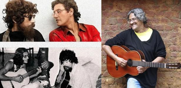 Cláudio Roberto e Raul Seixas em dois momentos; ao lado, o compositor em 2014