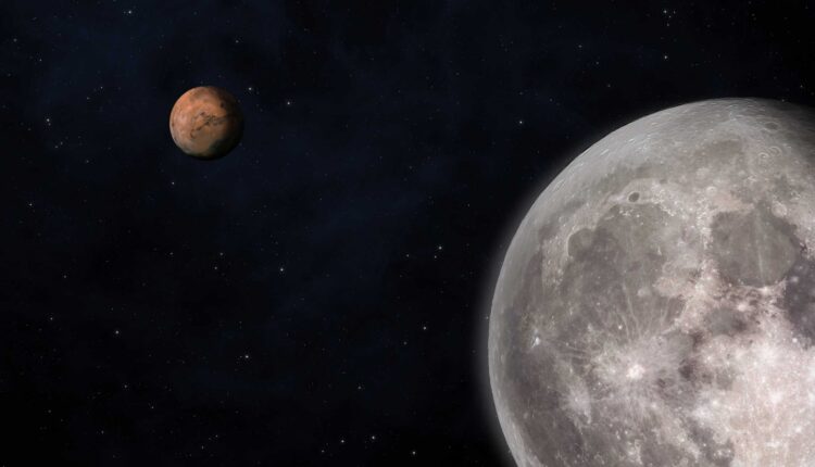 Lua se encontra com Marte – saiba identificar o planeta no céu