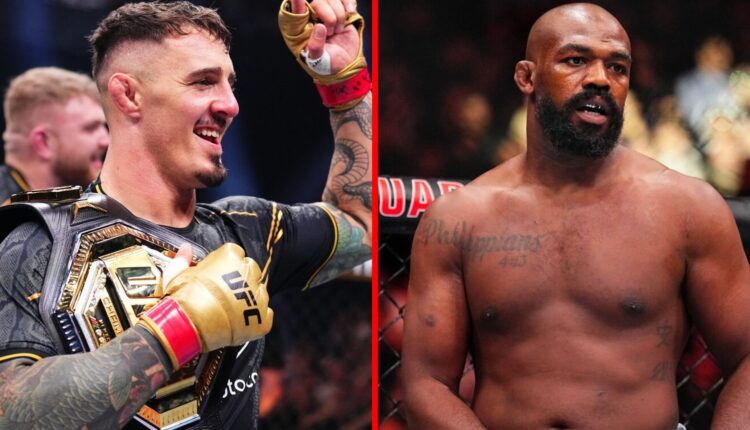 Tom Aspinall celebrates his win at UFC 304 and Jon Jones prepares to fight at UFC 309.