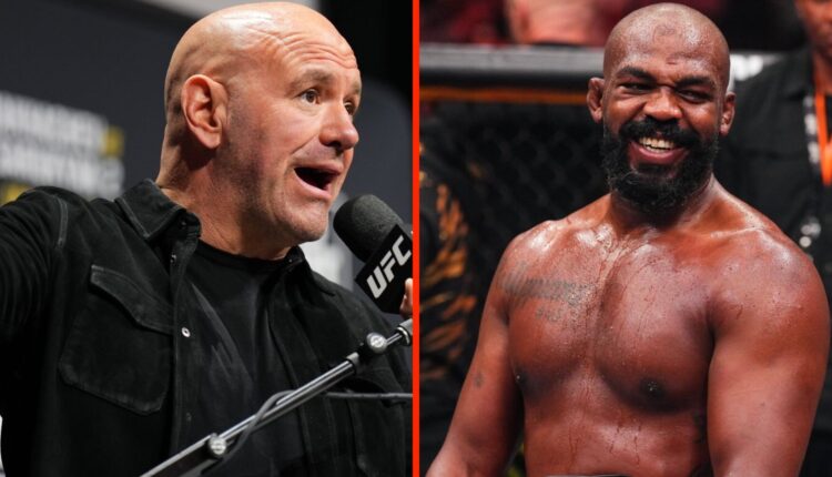 Dana White speaks at the UFC 311 press conference, Jon Jones celebrates his win at UFC 309.