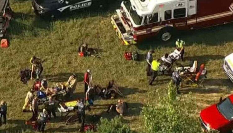 Avião usado em salto de paraquedas cai com 15 pessoas a bordo