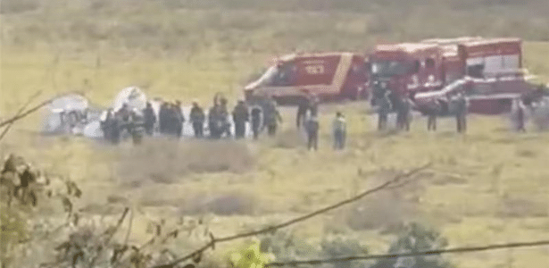 Aeronave com quatro pessoas dentro caiu hoje em São José do Rio Preto