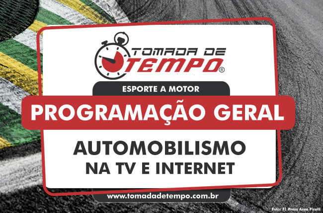 PROGRAMAÇÃO DA TV E INTERNET – Corridas transmitidas no final de semana – 04 a 06/07/2025