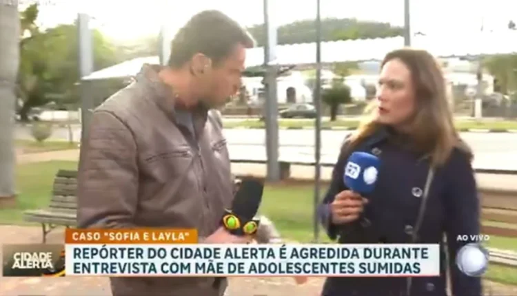 Lucas Martins agride Grace Abdou. Foto: Reprodução/Record