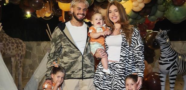 Virginia Fonseca e Zé Felipe com os três filhos no