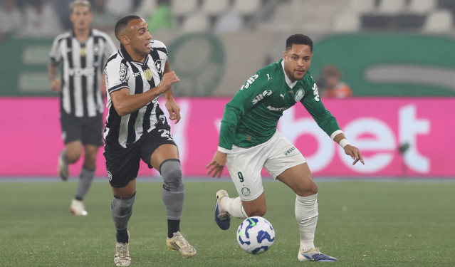 Palmeiras vence Botafogo e assume vice-liderança do Brasileirão Série A