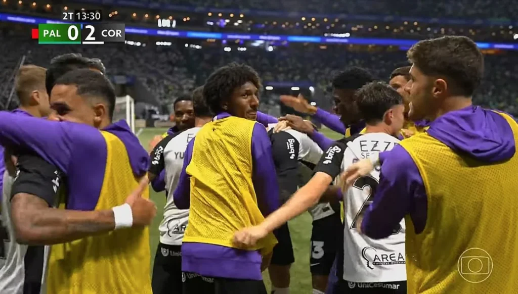 Corinthians vence Palmeiras e registra alta audiência na Globo