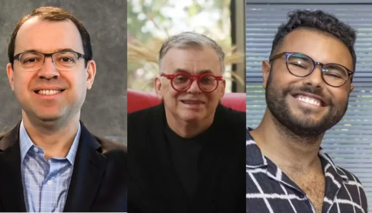 Mário Teixeira, Walcyr Carrasco e Juan Jullian. Fotos: TV Globo