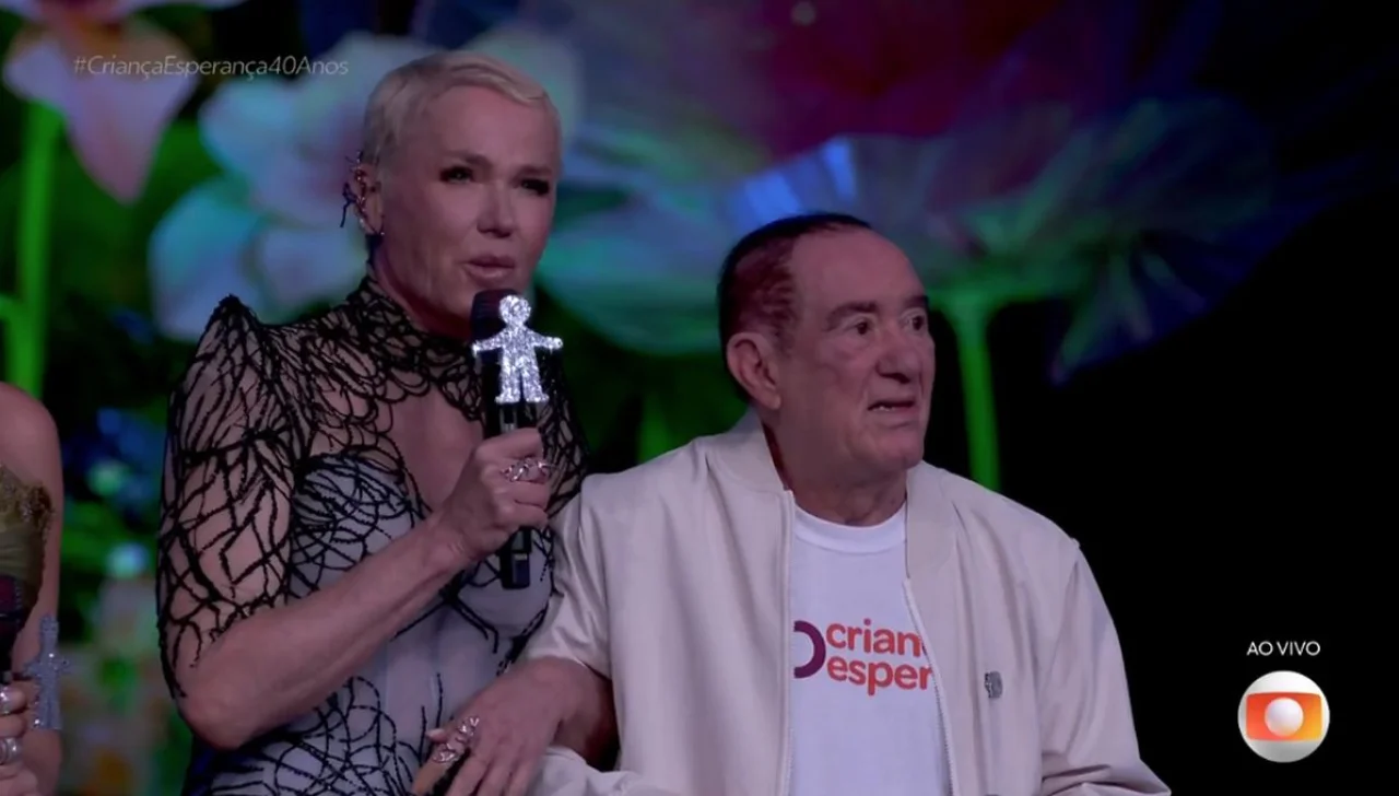 Xuxa e Renato Aragão no Criança Esperança. Foto: TV Globo