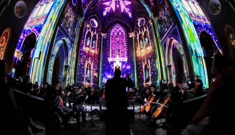 Catedral de Curitiba durante o natal de 2024