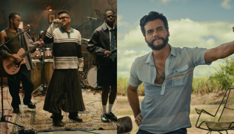 Imagem de Os Garotin e Wagner Moura.