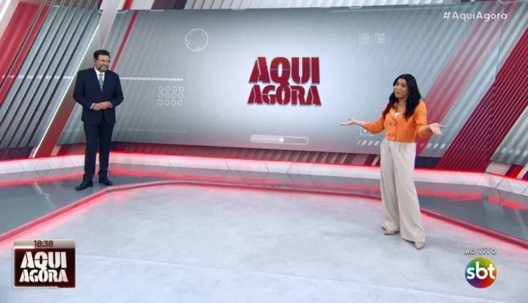 Geraldo Luis e Daniele Brandi. Foto: Reprodução/SBT