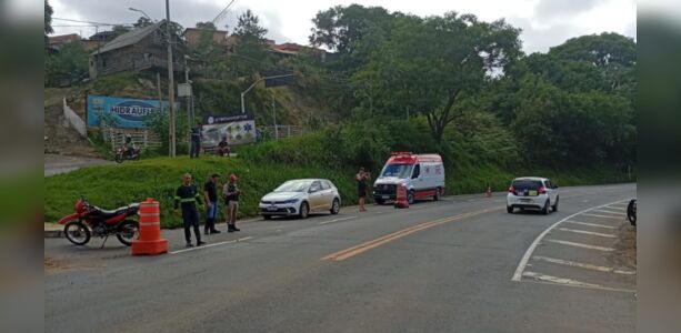Motociclista fica ferido após colisão na PR-160, em Telêmaco Borba