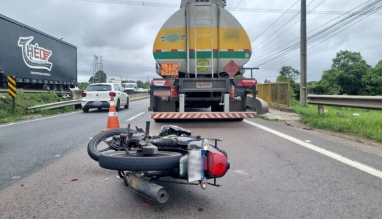 local do acidente na BR-476 em Araucária