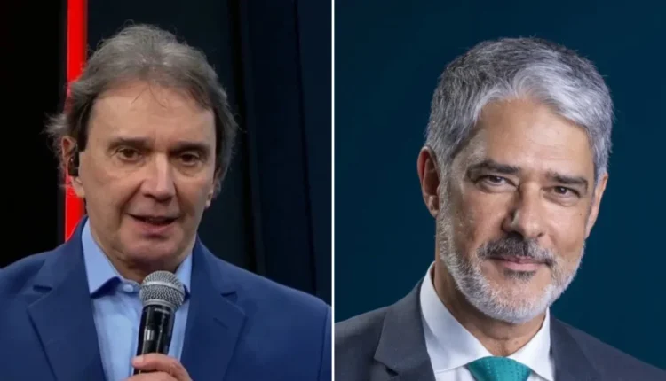 Reginaldo Leme e William Bonner. Fotos: Divulga&ccedil;&atilde;o/Band, Globo)