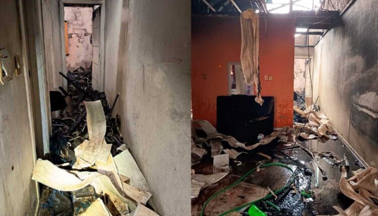 adolescente ateia fogo em casa