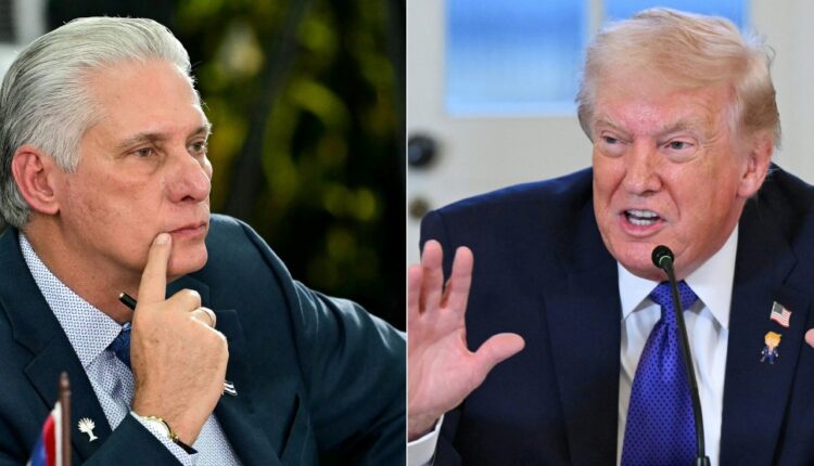 Presidente de Cuba, Miguel Diaz-Canel (E) classificou como 