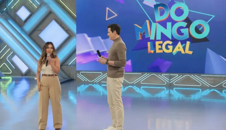 Simone Mendes e Celso Portiolli. Fotos: Rogerio Pallatta/SBT