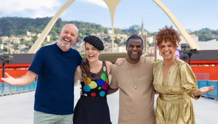 Alex Escobar, Mariana Gross, Pretinho da Serrinha e Karine Alves. Foto: Divulgação/Globo