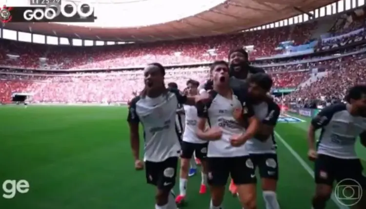 Corinthians campe&atilde;o da Supercopa Rei. Foto: Reprodu&ccedil;&atilde;o/Globo