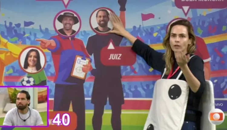 Ana Paula na prova do Sincer&atilde;o do BBB 26. Foto: Reprodu&ccedil;&atilde;o/Globo