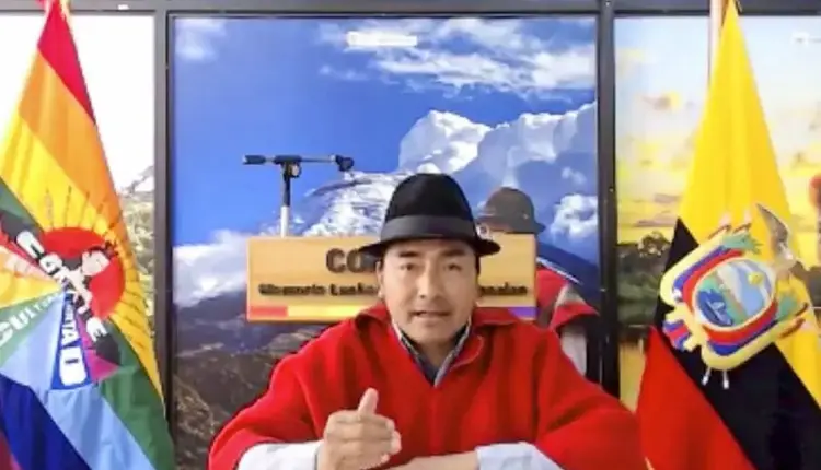 Líder indígena Leonidas Iza encabeça campanha pela revogação do mandato de Daniel Noboa Conaie