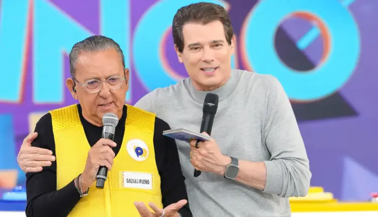 Galv&atilde;o Bueno e Celso Portiolli. Foto: Divulga&ccedil;&atilde;o/SBT